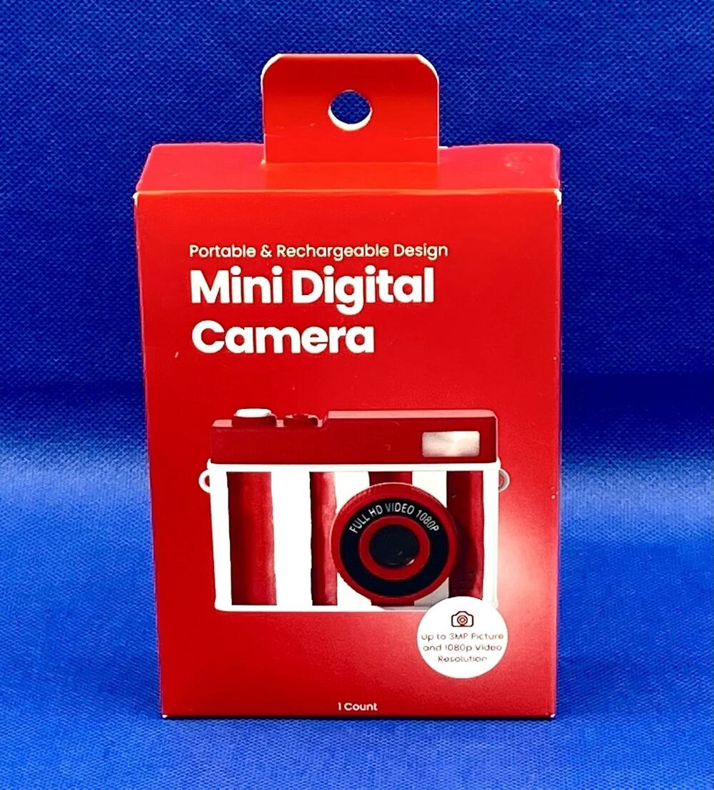Brand New 2Pack! Portable Rechargeable, Digital Cameras Red & Blue Bandana